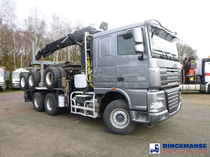 DAF XF 105.510 6x4 + Loglift F281S83 crane / timber truck + dolly - Kranbil: bilde 2 DAF XF 105.510 6x4 + Loglift F281S83 crane / timber truck + dolly - Kranbil: bilde 2