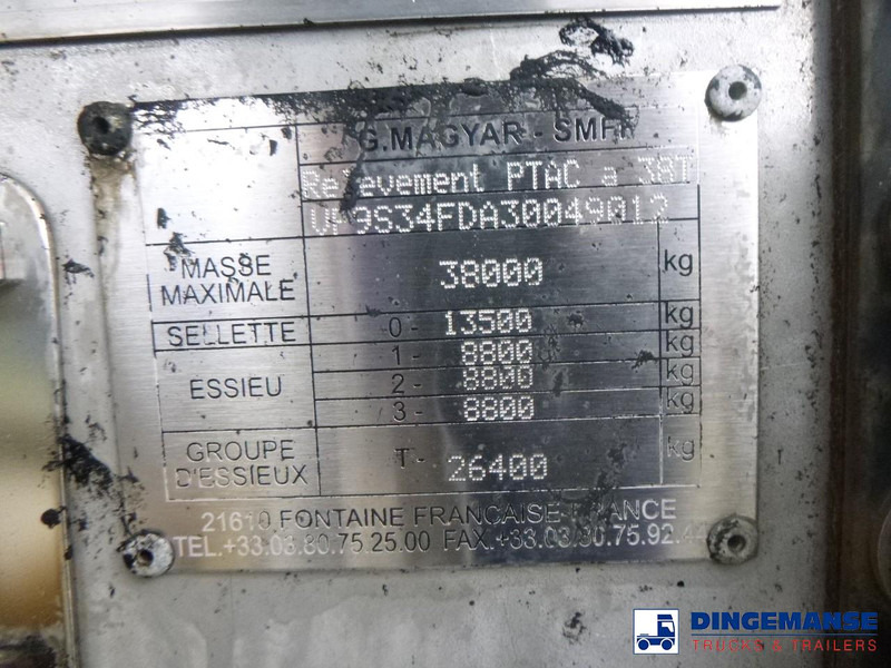 Tanksemi Magyar Bitumen tank inox 31.8 m3 / 1 comp / ADR 22/10/2024: bilde 12