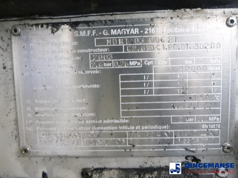 Tanksemi Magyar Bitumen tank inox 31.8 m3 / 1 comp / ADR 22/10/2024: bilde 11