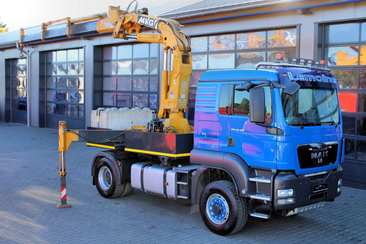 MAN TGS 18.480 4x4 BLS SZM+Pritsche MKG HLK 340 Kran - Planbil, Kranbil: bilde 1 MAN TGS 18.480 4x4 BLS SZM+Pritsche MKG HLK 340 Kran - Planbil, Kranbil: bilde 1