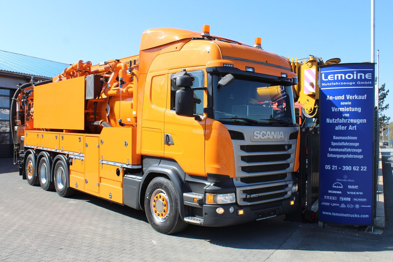 Scania R450 8x4 Kroll 19m³ Wasserrückgewinner Kombi-HD - Vakuum lastebil: bilde 1 Scania R450 8x4 Kroll 19m³ Wasserrückgewinner Kombi-HD - Vakuum lastebil: bilde 1