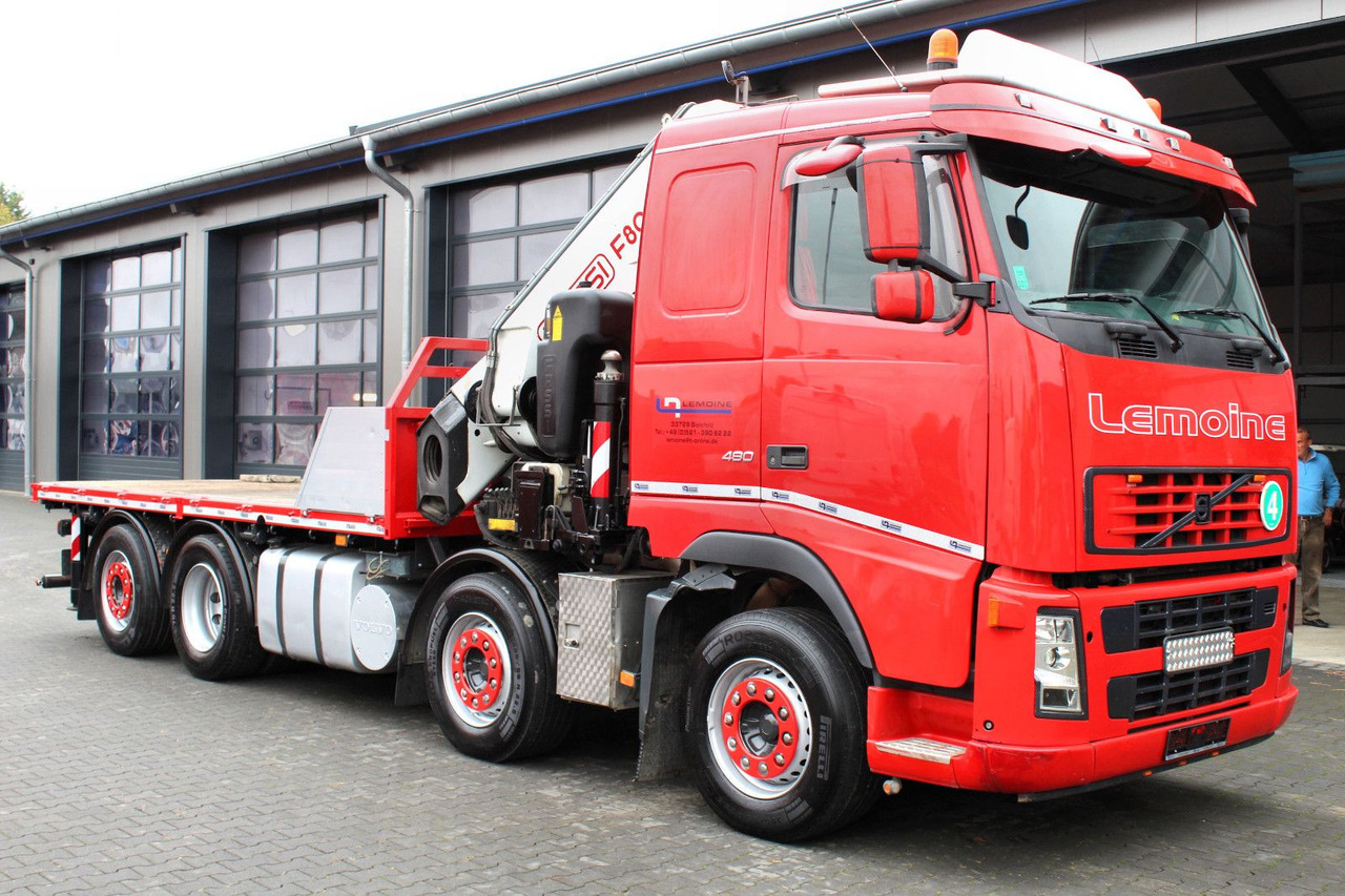 Volvo FM 480 8x2 Pritsche + FASSI F800XP Kran 6x - Planbil, Kranbil: bilde 1 Volvo FM 480 8x2 Pritsche + FASSI F800XP Kran 6x - Planbil, Kranbil: bilde 1
