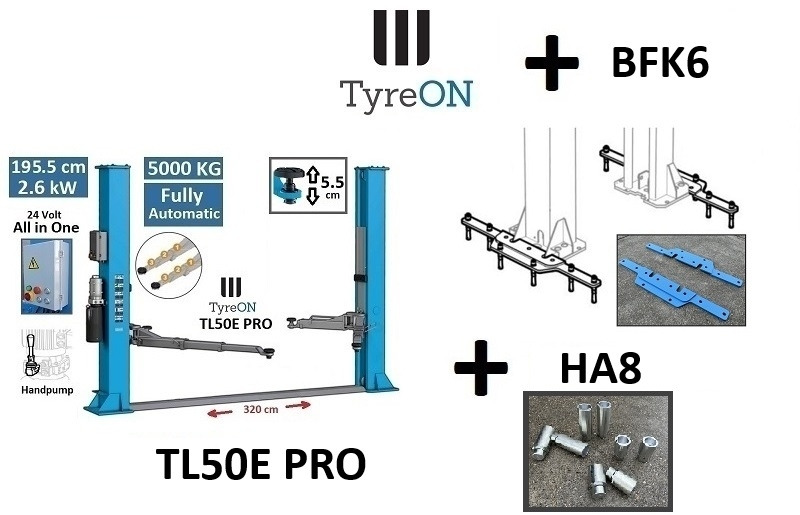 2 columns car lift 5T + base reinforcement kit - Verkstedutstyr: bilde 1 2 columns car lift 5T + base reinforcement kit - Verkstedutstyr: bilde 1