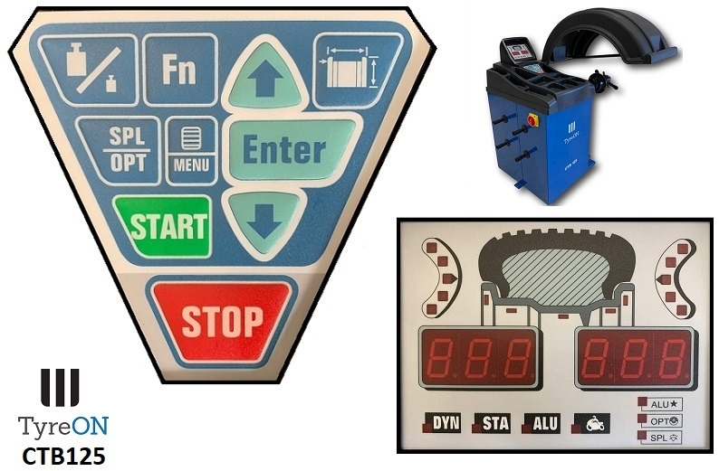 CTB125 wheel balancer, 5 ALU and 2 Steel programs - Auto input Distance + Diameter - 230V - Verkstedutstyr: bilde 4 CTB125 wheel balancer, 5 ALU and 2 Steel programs - Auto input Distance + Diameter - 230V - Verkstedutstyr: bilde 4
