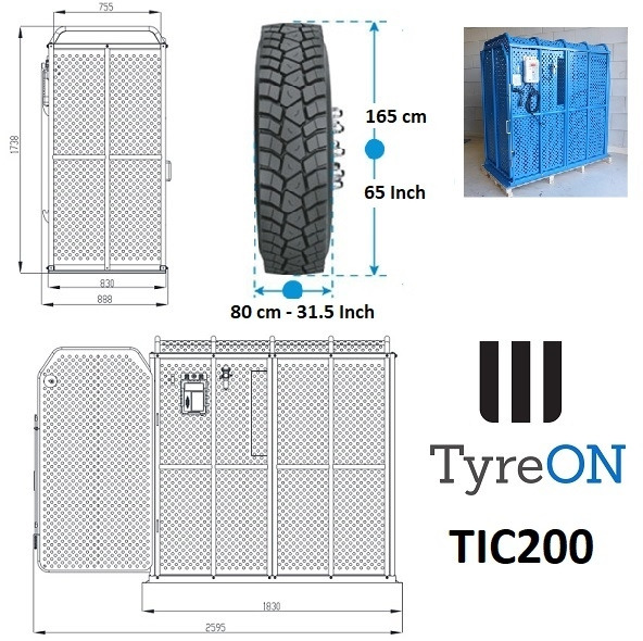 TIC200 automatic tire inflation cage - Verkstedutstyr: bilde 4 TIC200 automatic tire inflation cage - Verkstedutstyr: bilde 4