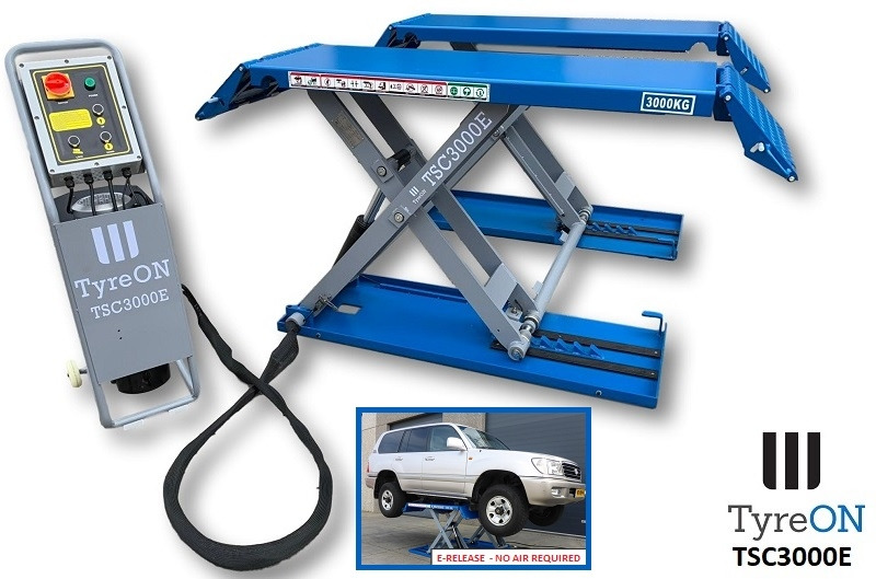TSC3000E mobile car scissor lift with electrical release - 230V - Verkstedutstyr: bilde 1 TSC3000E mobile car scissor lift with electrical release - 230V - Verkstedutstyr: bilde 1