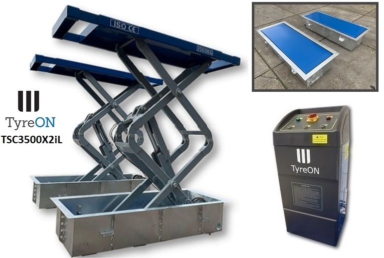 TSC3500X2iL In floor scissor lift - Double extensions - Recessed containers - Verkstedutstyr: bilde 1 TSC3500X2iL In floor scissor lift - Double extensions - Recessed containers - Verkstedutstyr: bilde 1