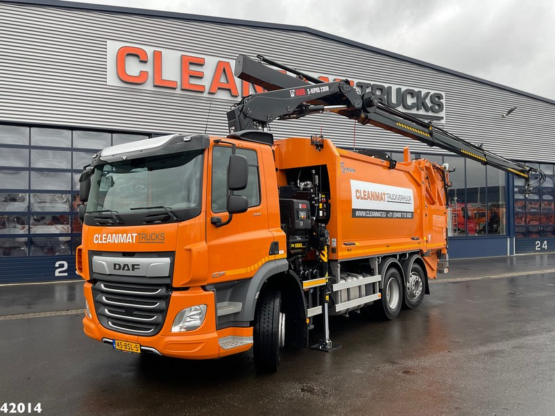 DAF FAN CF 340 Hiab 23 ton/meter laadkraan Welvaarts weighing system - Søppelbil: bilde 1 DAF FAN CF 340 Hiab 23 ton/meter laadkraan Welvaarts weighing system - Søppelbil: bilde 1