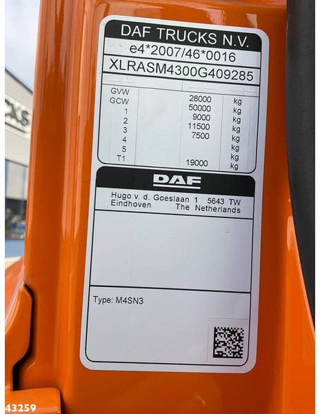 Krokbil DAF FAN CF 430 VDL 21 Ton haakarmsysteem: bilde 19