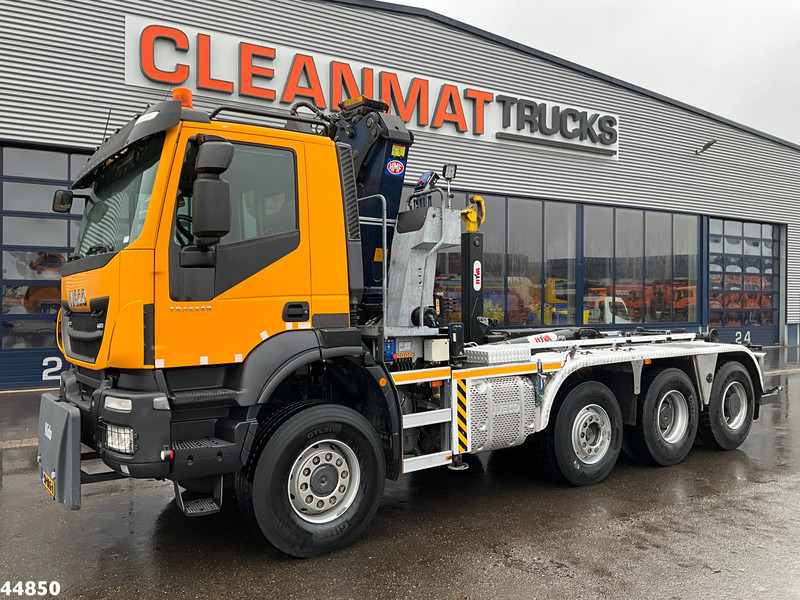 Krokbil, Kranbil Iveco Trakker AD380T41W 8x6 Euro 6 HMF 19 Tonmeter Z-kraan: bilde 6