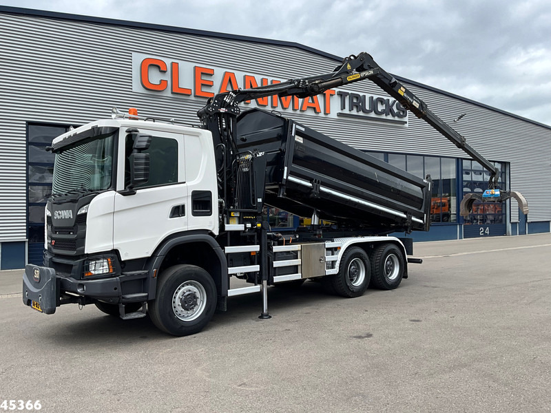Scania G 410 6x6 Euro 6 Palfinger 17 Tonmeter Z-kraan - Tippbil, Kranbil: bilde 1 Scania G 410 6x6 Euro 6 Palfinger 17 Tonmeter Z-kraan - Tippbil, Kranbil: bilde 1