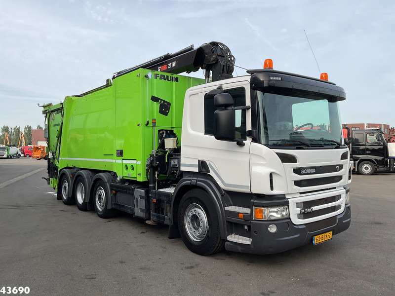 Scania P 360 Faun 18m³ + Hiab crane + Underground Container Washing Installation - Søppelbil: bilde 3 Scania P 360 Faun 18m³ + Hiab crane + Underground Container Washing Installation - Søppelbil: bilde 3