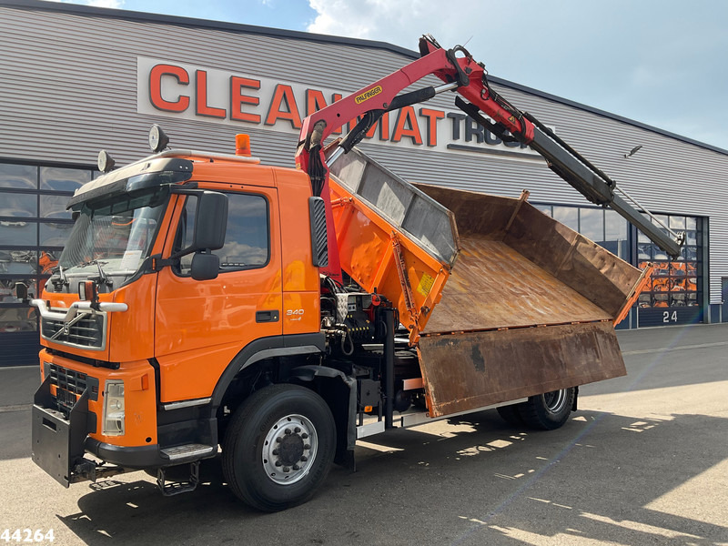 Volvo FM 340 4x4 Palfinger 10 Tonmeter laadkraan Manual Full steel - Tippbil, Kranbil: bilde 1 Volvo FM 340 4x4 Palfinger 10 Tonmeter laadkraan Manual Full steel - Tippbil, Kranbil: bilde 1