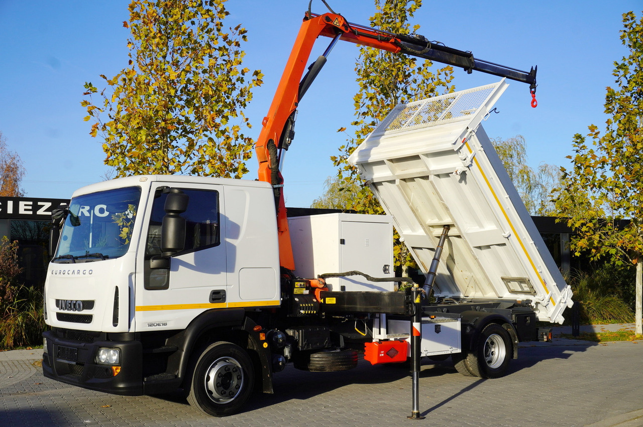 IVECO Eurocargo 120E18 Crane Palfinger / 3-way tipper / sleeper cab - Planbil, Kranbil: bilde 1 IVECO Eurocargo 120E18 Crane Palfinger / 3-way tipper / sleeper cab - Planbil, Kranbil: bilde 1