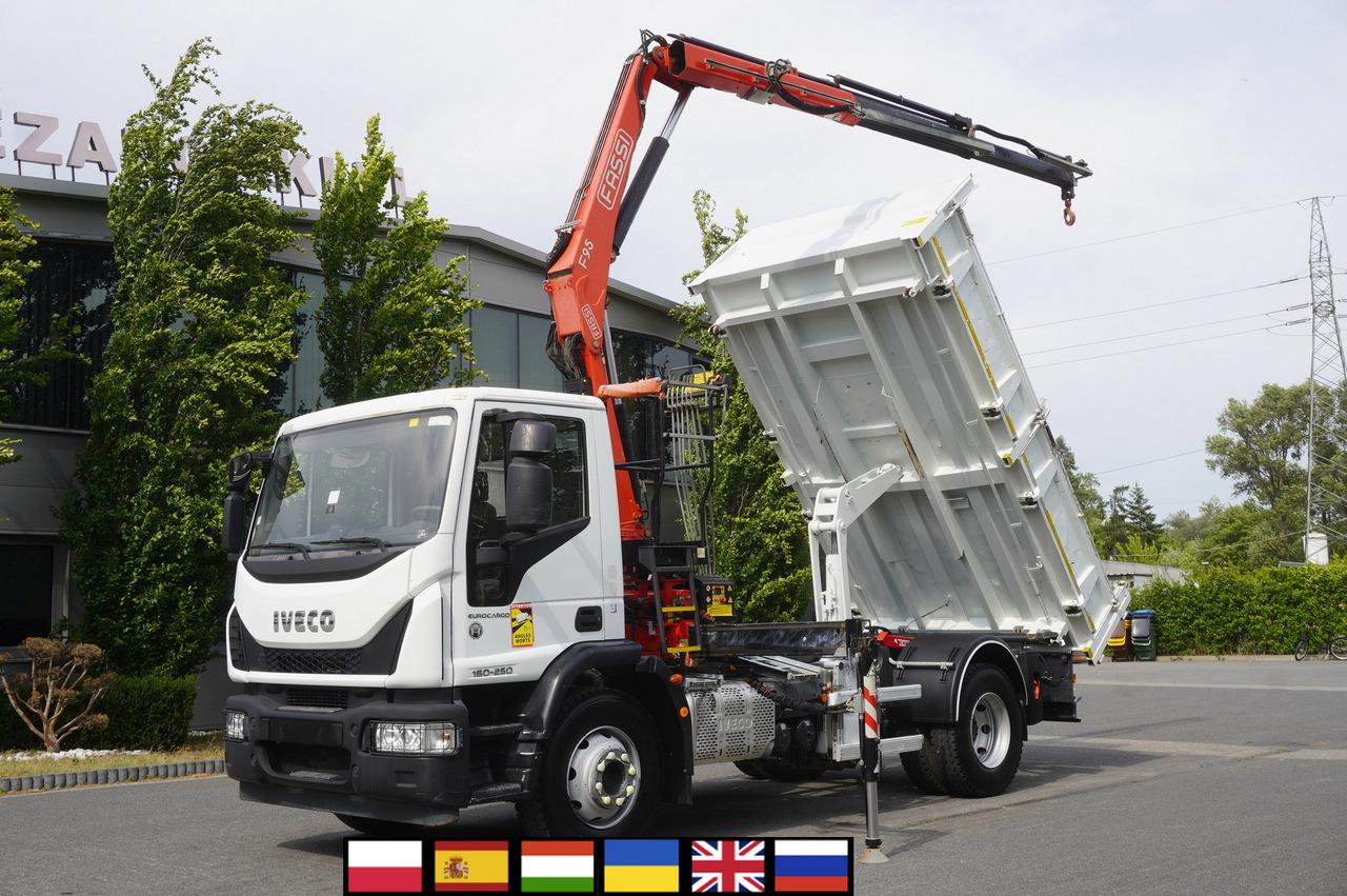 IVECO Eurocargo 160-250 / Fassi F95 crane / 120 tho. km / 3-sided tipper - Kranbil: bilde 1 IVECO Eurocargo 160-250 / Fassi F95 crane / 120 tho. km / 3-sided tipper - Kranbil: bilde 1