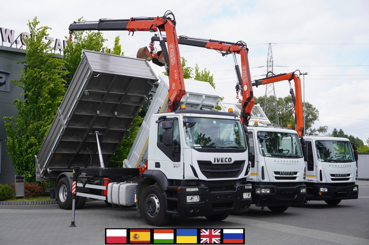 IVECO Stralis 310 E6 / NEW 3-sided tipper / Fassi F135 crane with remote control - Tippbil, Kranbil: bilde 1 IVECO Stralis 310 E6 / NEW 3-sided tipper / Fassi F135 crane with remote control - Tippbil, Kranbil: bilde 1