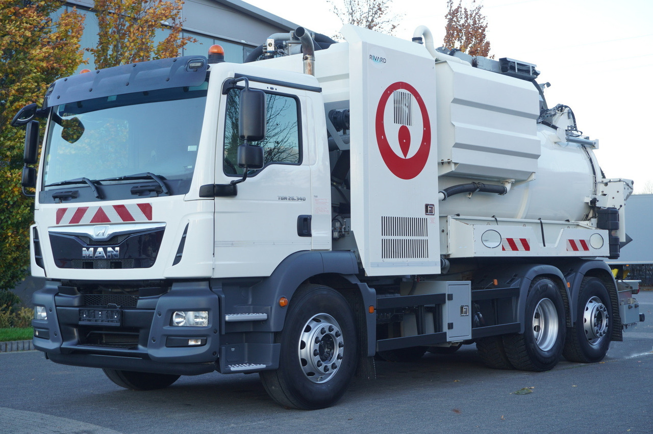 MAN TGM 26.340 E6 / RIVARD sewage cleaner 11.8 m3 / 170 tho. km / steered axle - Vakuum lastebil: bilde 2 MAN TGM 26.340 E6 / RIVARD sewage cleaner 11.8 m3 / 170 tho. km / steered axle - Vakuum lastebil: bilde 2