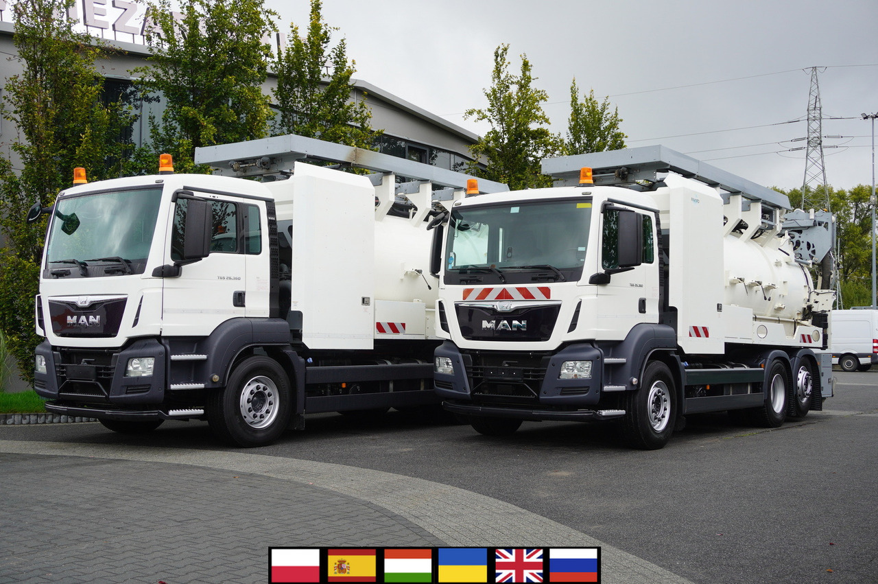 MAN TGS 26.360 E6 / RIVARD sewage cleaner 18 m3 / 90 tho. km / steering axle / 2 units - Vakuum lastebil: bilde 1 MAN TGS 26.360 E6 / RIVARD sewage cleaner 18 m3 / 90 tho. km / steering axle / 2 units - Vakuum lastebil: bilde 1
