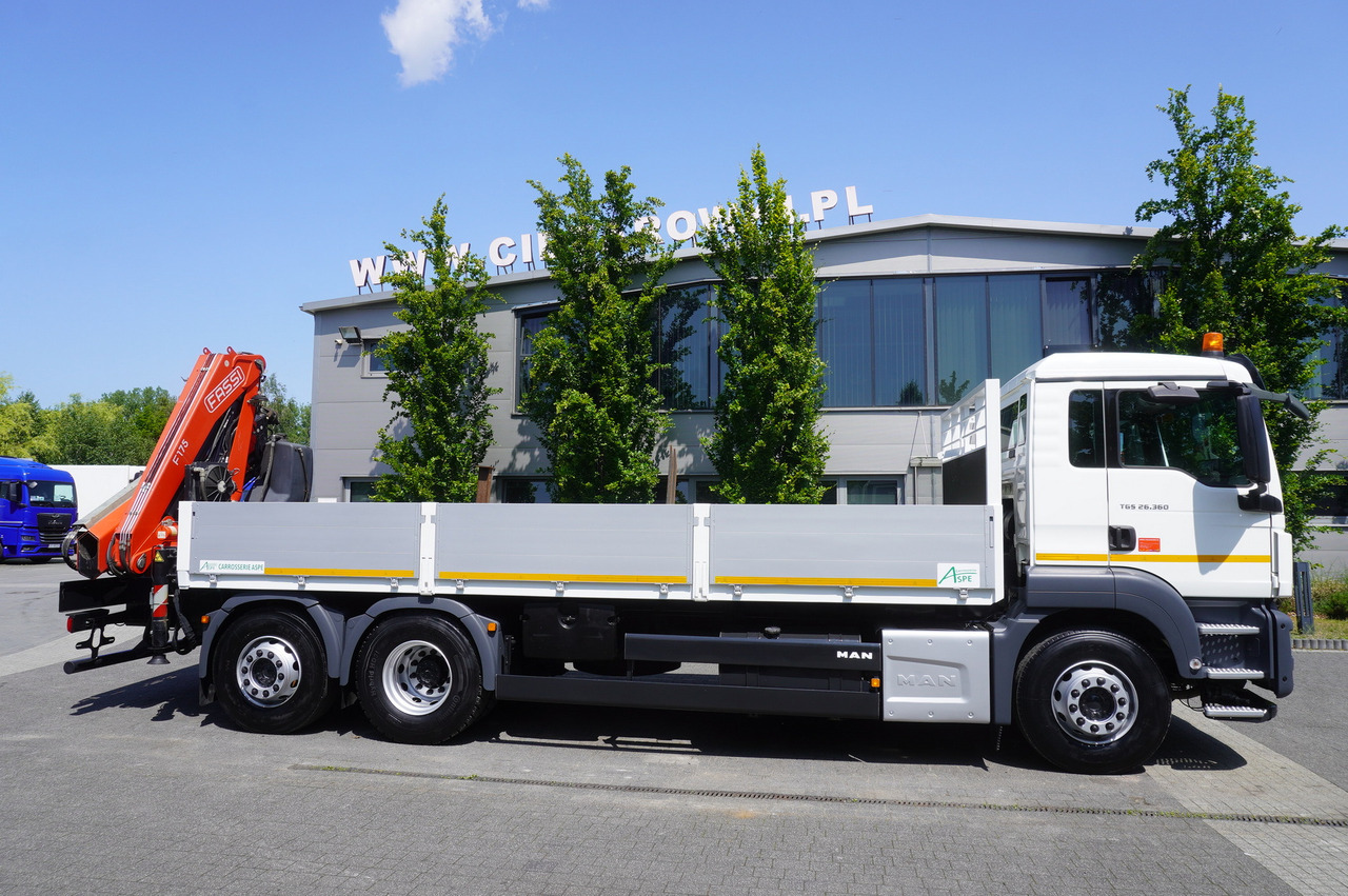 MAN TGS 26.360 Flatbed / Fassi F175 7.7 T / steered 3rd axle - Kranbil: bilde 3 MAN TGS 26.360 Flatbed / Fassi F175 7.7 T / steered 3rd axle - Kranbil: bilde 3
