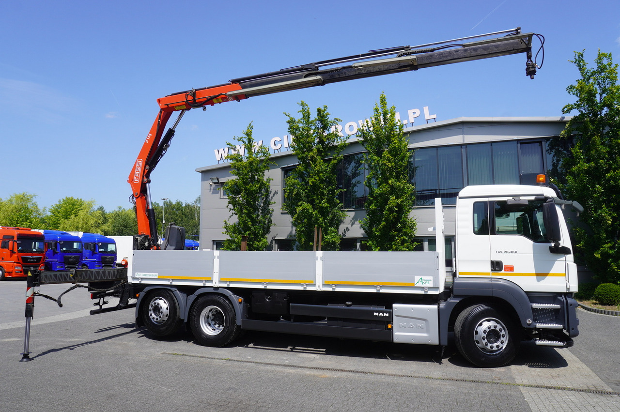 MAN TGS 26.360 Flatbed / Fassi F175 7.7 T / steered 3rd axle - Kranbil: bilde 4 MAN TGS 26.360 Flatbed / Fassi F175 7.7 T / steered 3rd axle - Kranbil: bilde 4