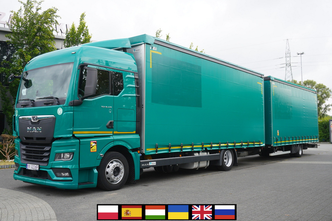 MAN TGX 18.470 / Trailer 19 EPAL / Curtainsider 19 EPAL / 2022 / Retarder / 15 units - Kapellbil: bilde 1 MAN TGX 18.470 / Trailer 19 EPAL / Curtainsider 19 EPAL / 2022 / Retarder / 15 units - Kapellbil: bilde 1