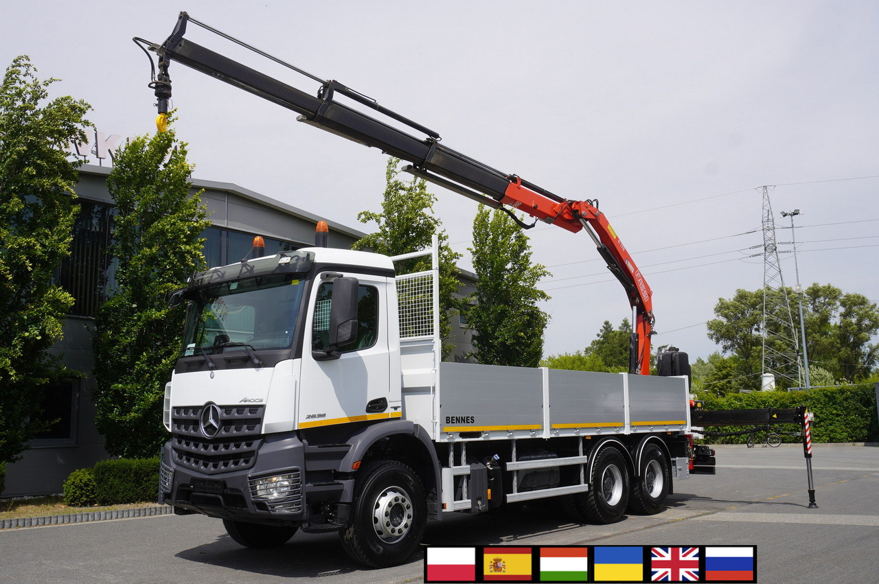 MERCEDES-BENZ AROCS 2636 Flatbed / HDS FASSI F175 7.7 T / 150,000 km - Planbil, Kranbil: bilde 1 MERCEDES-BENZ AROCS 2636 Flatbed / HDS FASSI F175 7.7 T / 150,000 km - Planbil, Kranbil: bilde 1