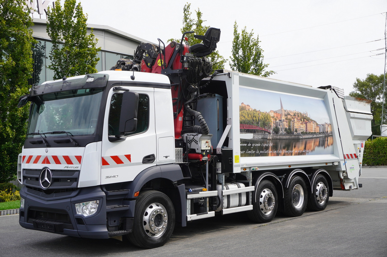 MERCEDES-BENZ Antos 3240 8x2 / Tajfun 5T crane / Farid Industries garbage truck/ 3 steered axles - Søppelbil: bilde 3 MERCEDES-BENZ Antos 3240 8x2 / Tajfun 5T crane / Farid Industries garbage truck/ 3 steered axles - Søppelbil: bilde 3