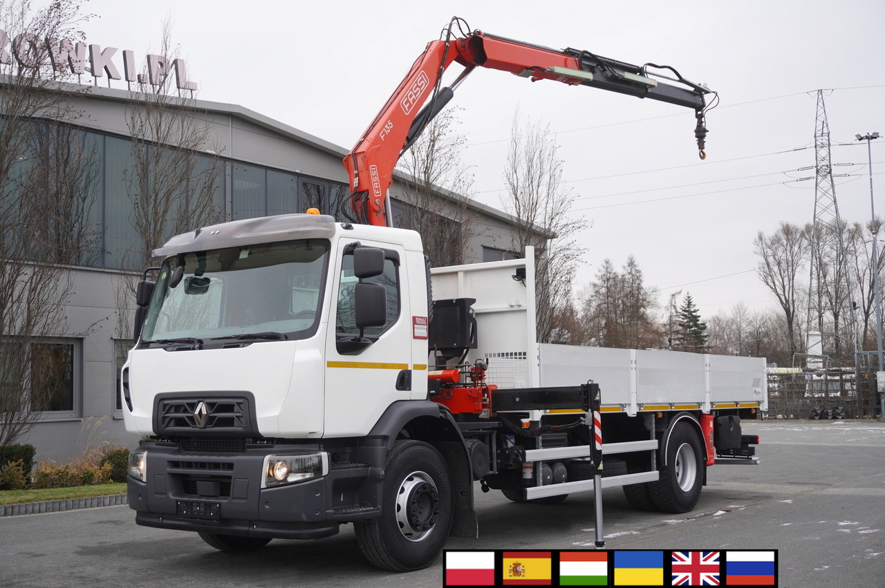 RENAULT C280 DTI 8 / FASSI crane 5.6 T / 560 MTH / Remote control / Rotator / Flatbed 15 EPAL - Kranbil: bilde 1 RENAULT C280 DTI 8 / FASSI crane 5.6 T / 560 MTH / Remote control / Rotator / Flatbed 15 EPAL - Kranbil: bilde 1