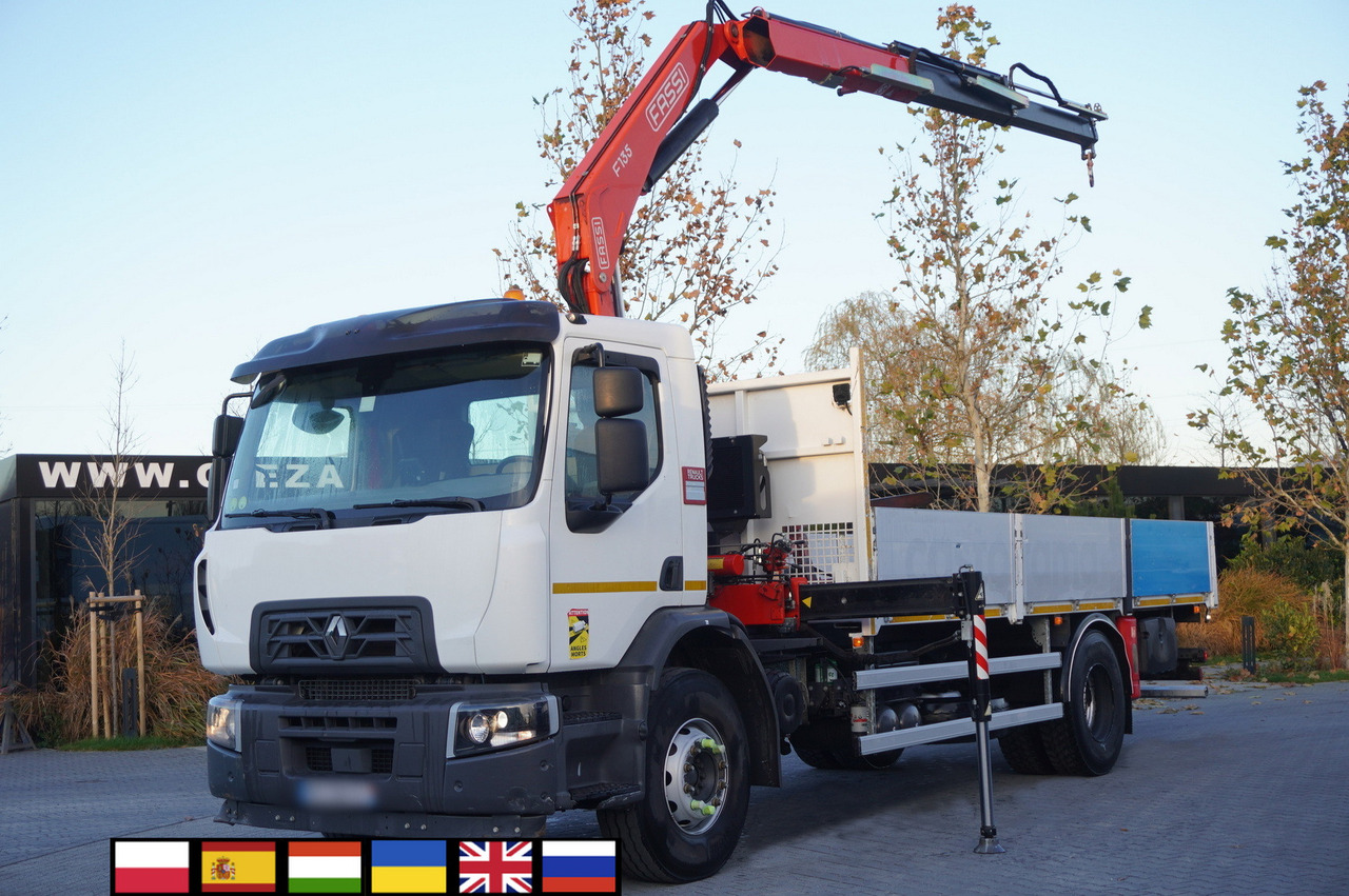 RENAULT C280 DTI 8 / FASSI crane 5.6 T / range 8 m / Flatbed 15 EPAL - Kranbil: bilde 1 RENAULT C280 DTI 8 / FASSI crane 5.6 T / range 8 m / Flatbed 15 EPAL - Kranbil: bilde 1