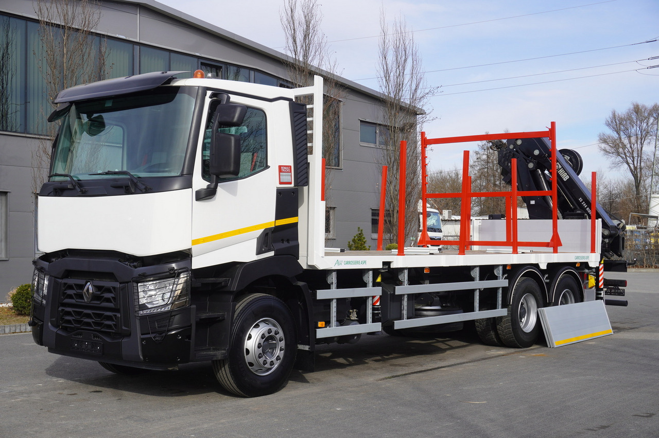 RENAULT C430 / HIAB 244 EP-5 HIDUO crane 8400 kg 15 m / Platform with stanchions - Kranbil: bilde 4 RENAULT C430 / HIAB 244 EP-5 HIDUO crane 8400 kg 15 m / Platform with stanchions - Kranbil: bilde 4