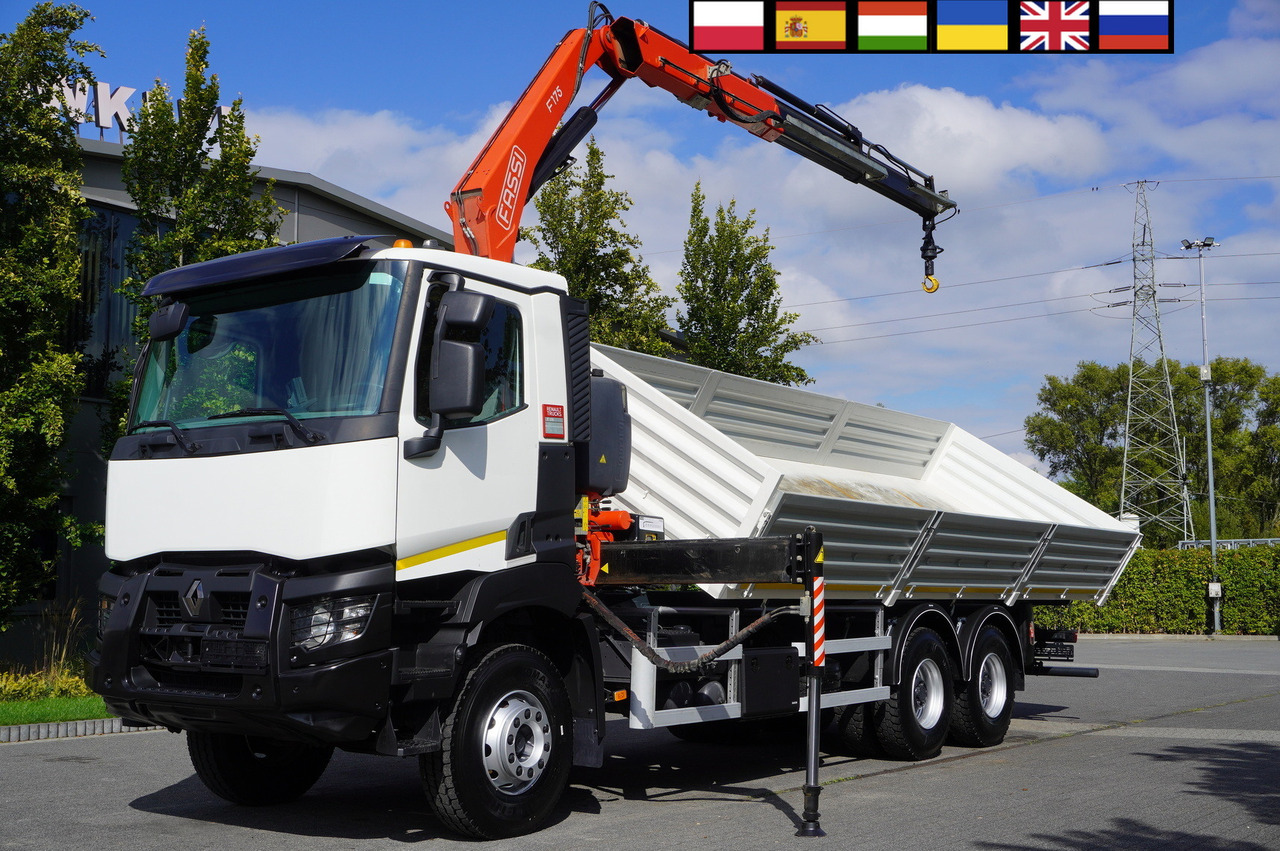 RENAULT K380 6×4 / FASSI F175 crane 7.85 t / 120 thousand km! / 2-sided tipper - Kranbil: bilde 1 RENAULT K380 6×4 / FASSI F175 crane 7.85 t / 120 thousand km! / 2-sided tipper - Kranbil: bilde 1
