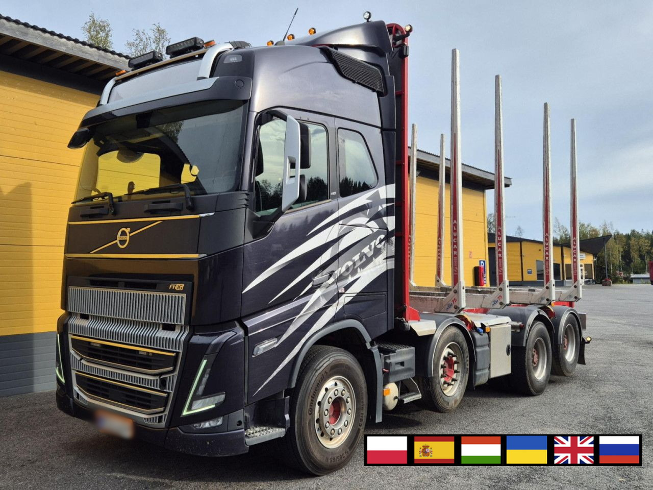 VOLVO FH 750 8x4 / 2 lifted axles / timber truck - Chassis lastebil: bilde 1 VOLVO FH 750 8x4 / 2 lifted axles / timber truck - Chassis lastebil: bilde 1