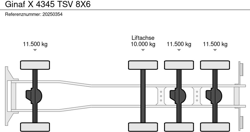 Lastebil med kabelsystem Ginaf X 4345 TSV 8X6: bilde 9