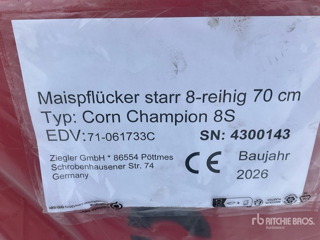 2026 Ziegler Corn Champion 8S 8 Row (Unused) Combine Header - Skjærebord: bilde 5 2026 Ziegler Corn Champion 8S 8 Row (Unused) Combine Header - Skjærebord: bilde 5