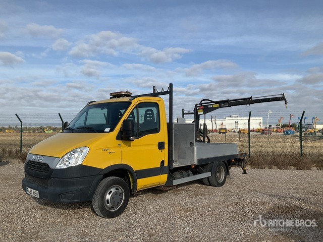 2013 Iveco 40C14G 1994 Hiab 015 1200 kg Straight ... Flatbed Truck with Crane - Planbil: bilde 2 2013 Iveco 40C14G 1994 Hiab 015 1200 kg Straight ... Flatbed Truck with Crane - Planbil: bilde 2