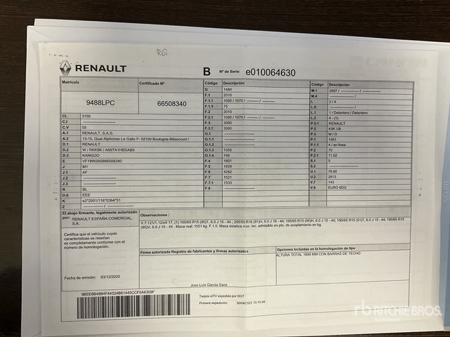 2020 Renault Kangoo 5 Passenger Van - Minibuss, Persontransport: bilde 2 2020 Renault Kangoo 5 Passenger Van - Minibuss, Persontransport: bilde 2