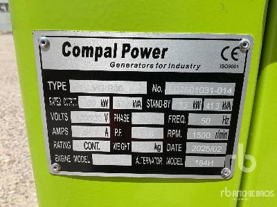 COMPAL VG-R30 41 kVA (Unused) - Elektrisk generator: bilde 5 COMPAL VG-R30 41 kVA (Unused) - Elektrisk generator: bilde 5