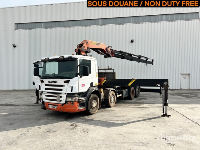 2005 Scania P380 2005 Palfinger PK 56002 18290 k ... Flatbed Truck with Crane - Planbil, Kranbil: bilde 2 2005 Scania P380 2005 Palfinger PK 56002 18290 k ... Flatbed Truck with Crane - Planbil, Kranbil: bilde 2