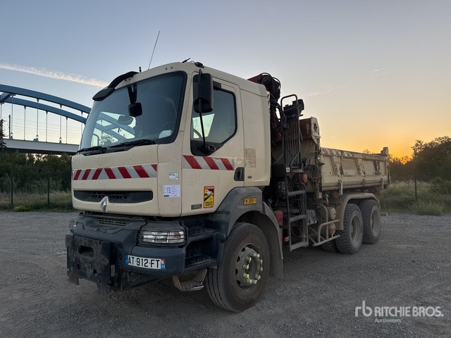2006 Renault Kerax 2006 HMF on 6x4 Camion Bi-Benne ... Dump Truck with Crane - Tippbil, Kranbil: bilde 2 2006 Renault Kerax 2006 HMF on 6x4 Camion Bi-Benne ... Dump Truck with Crane - Tippbil, Kranbil: bilde 2
