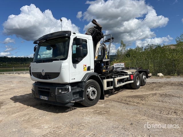 2013 Renault Premium Lander 430DXi 6x2 Camion Ampliroll Avec Grue ... Roll-Off Truck - Krokbil: bilde 2 2013 Renault Premium Lander 430DXi 6x2 Camion Ampliroll Avec Grue ... Roll-Off Truck - Krokbil: bilde 2