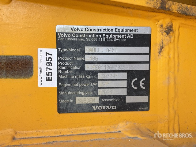 2024 Volvo A40G Articulated Dump Truck - Rammestyrt dumper: bilde 1 2024 Volvo A40G Articulated Dump Truck - Rammestyrt dumper: bilde 1