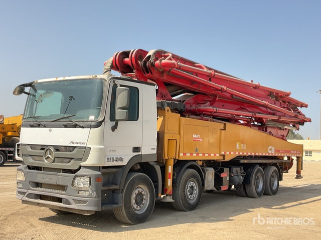 2019 Mercedes Benz Actros 4144 2019 Sany SYM5449THB 56 m on 8x ... Concrete Pump Truck - Betongpumpe: bilde 1 2019 Mercedes Benz Actros 4144 2019 Sany SYM5449THB 56 m on 8x ... Concrete Pump Truck - Betongpumpe: bilde 1