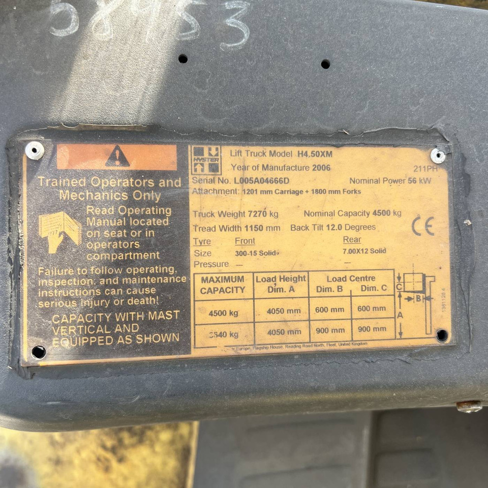 Hyster H4.50XM - Dieseltruck: bilde 5 Hyster H4.50XM - Dieseltruck: bilde 5