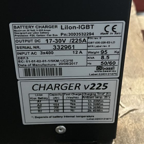 Linde 17-30V/225A LiIon-IGBT (2) - Elektrisk system for Materialhåndteringsutstyr: bilde 2 Linde 17-30V/225A LiIon-IGBT (2) - Elektrisk system for Materialhåndteringsutstyr: bilde 2