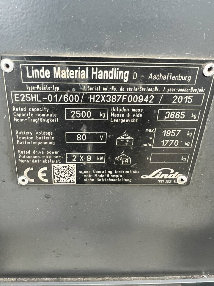 El-truck Linde E25/600HL (387): bilde 19