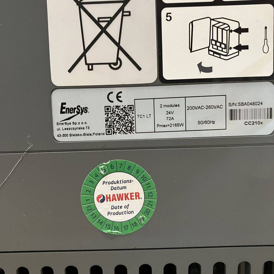 Hawker 24V/72A Lifetech TC1LT - Reservedeler for Materialhåndteringsutstyr: bilde 5 Hawker 24V/72A Lifetech TC1LT - Reservedeler for Materialhåndteringsutstyr: bilde 5