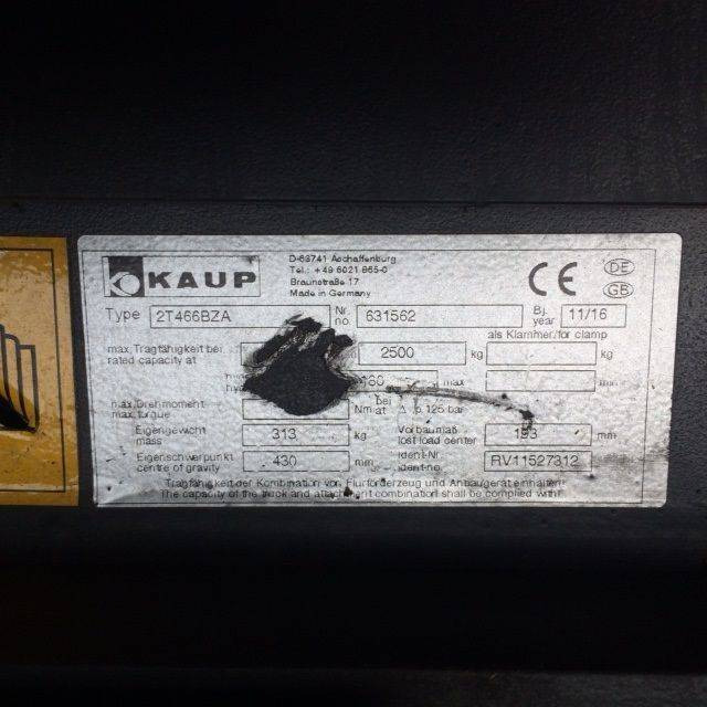 Kaup Fork positioner with sideshift - Utstyr: bilde 3 Kaup Fork positioner with sideshift - Utstyr: bilde 3