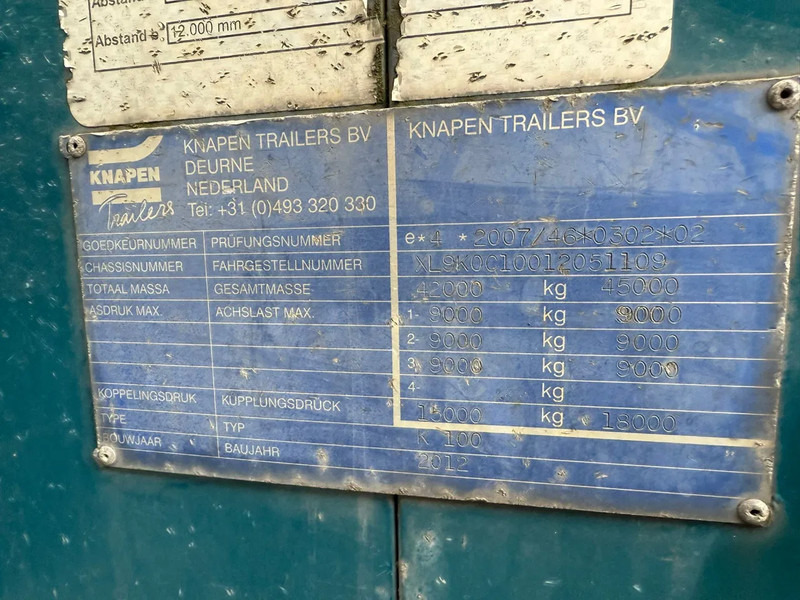 Knapen Trailers K100 92m3 Cargo Floor 10MM BPW - Med walking floor semitrailer: bilde 5 Knapen Trailers K100 92m3 Cargo Floor 10MM BPW - Med walking floor semitrailer: bilde 5