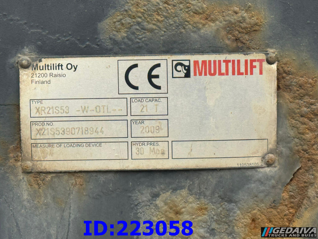 HIAB Multilift XR21S53 - Krokløfter/ Liftdumper: bilde 2 HIAB Multilift XR21S53 - Krokløfter/ Liftdumper: bilde 2