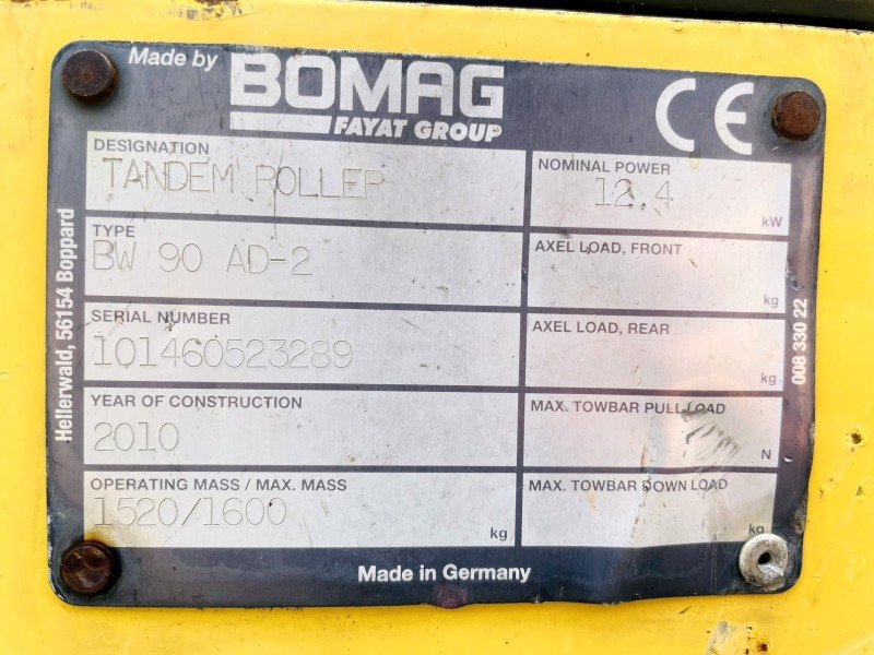 Bomag BW90 AD-2 (3801) - Vegvals: bilde 3 Bomag BW90 AD-2 (3801) - Vegvals: bilde 3